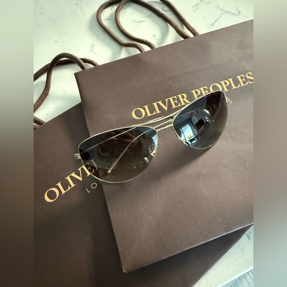 Oliver Peoples "Strummer" aviator sunglasses